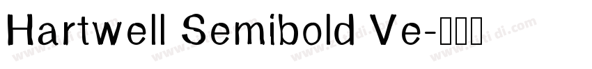 Hartwell Semibold Ve字体转换